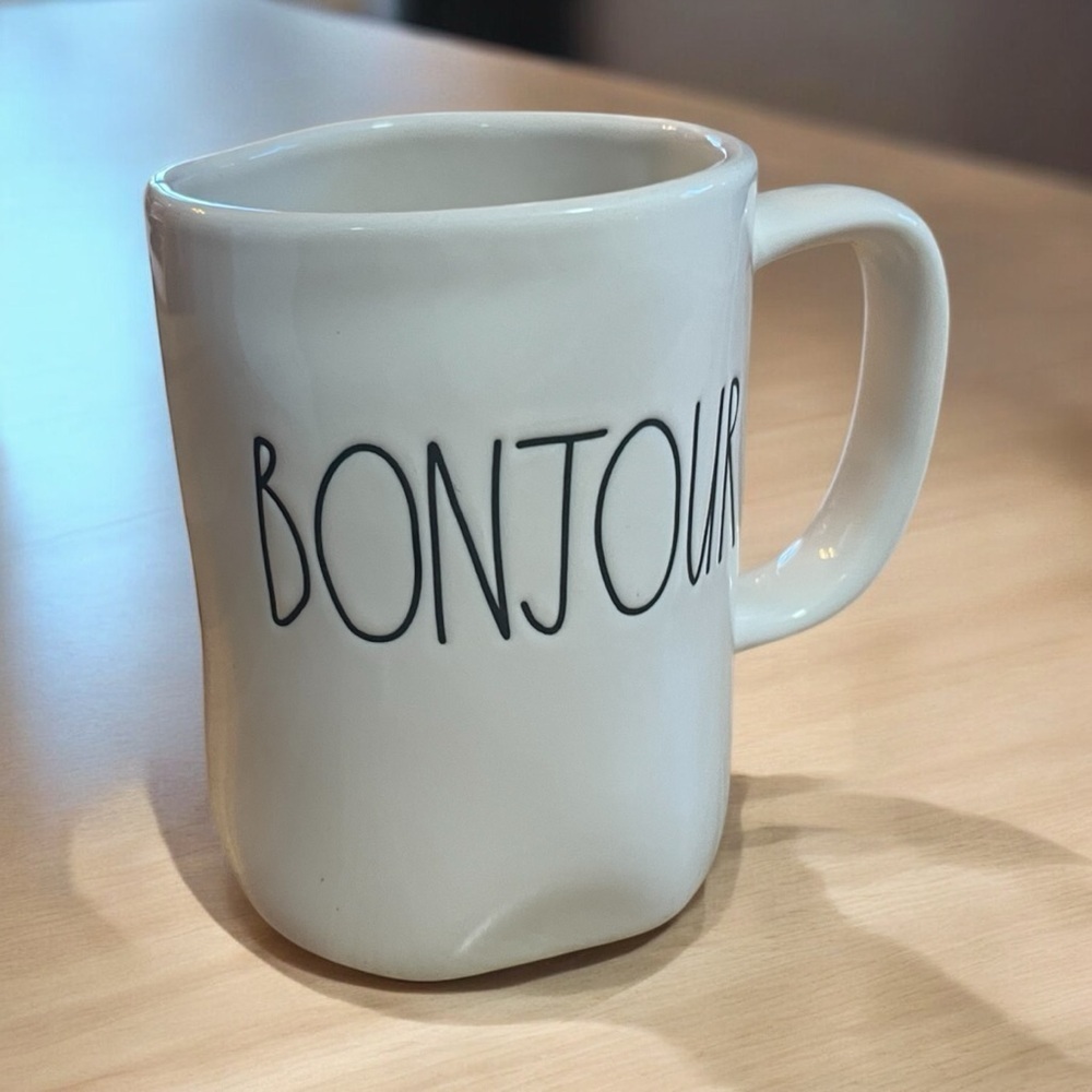 Rae Dunn Artisan Collection by Magenta Mug- BONJOUR-Dishwasher/Microwave Safe